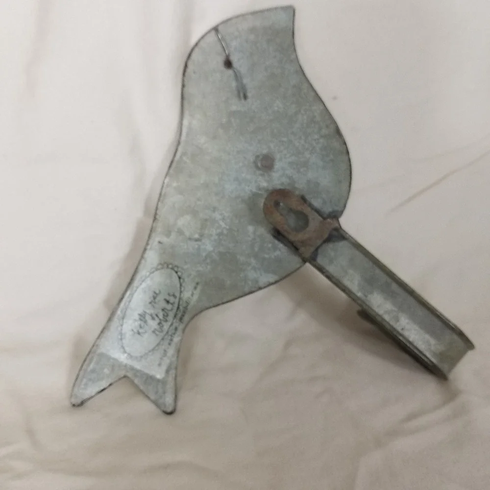 Kelly Rae Roberts Bird Wall Hook Green NWOT Distressed‎ Metal Art folk art boho
